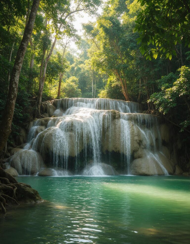 Erawan Falls: Seven-Tiered Waterfall Paradise in Kanchanaburi